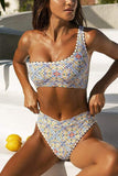 Elke | Bikini de un hombro con estampado