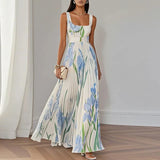 Grace | Vestido maxi acampanado floral