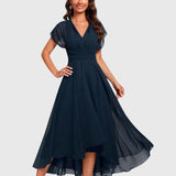 Mónica | Vestido con escote en V y corte en A