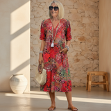 VERONICA | VESTIDO MIDI VIBRANTE