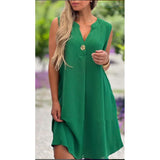 Elsie | Vestido sin mangas con cuello de pico